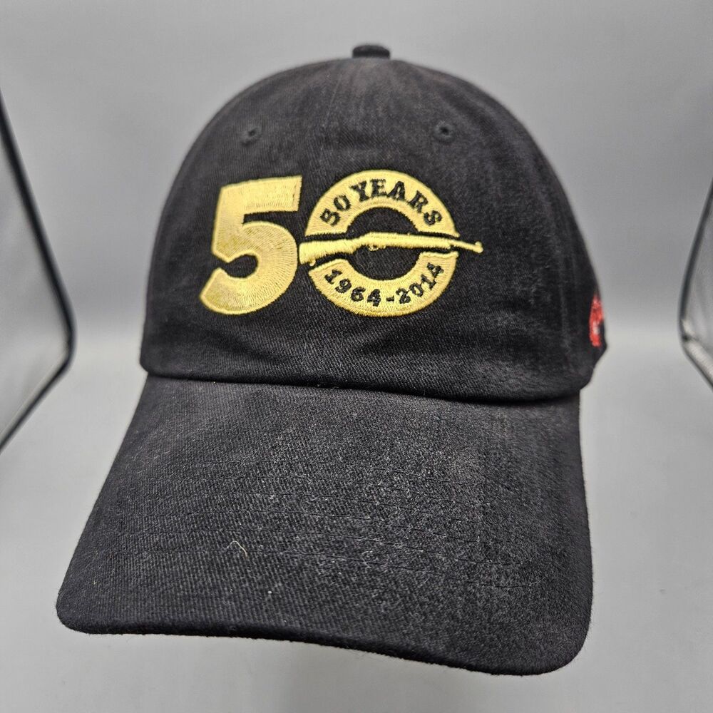 Ruger 50th Anniversary Hat 10/22 Black Dad Cap Yellow Embroidered 1964-2014